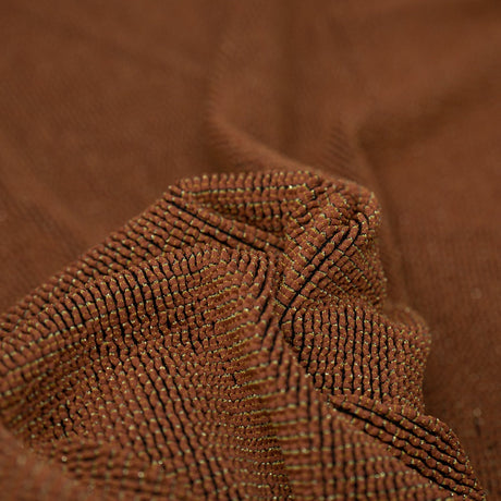 Ritzy Crinkle Nylon Polyester Spandex Metallic Fabric - Crinkle Jacquard, 4-Way Stretch, 22" Width, 680 Gsm (1 Yard)