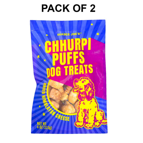 Trader Joe’s Chhurpi Puffs Dog Treats | Dried Himalayan Cheese | 4 Oz