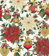 Quilting Cotton Christmas Splendor Cream Metallic Robert Kaufman
