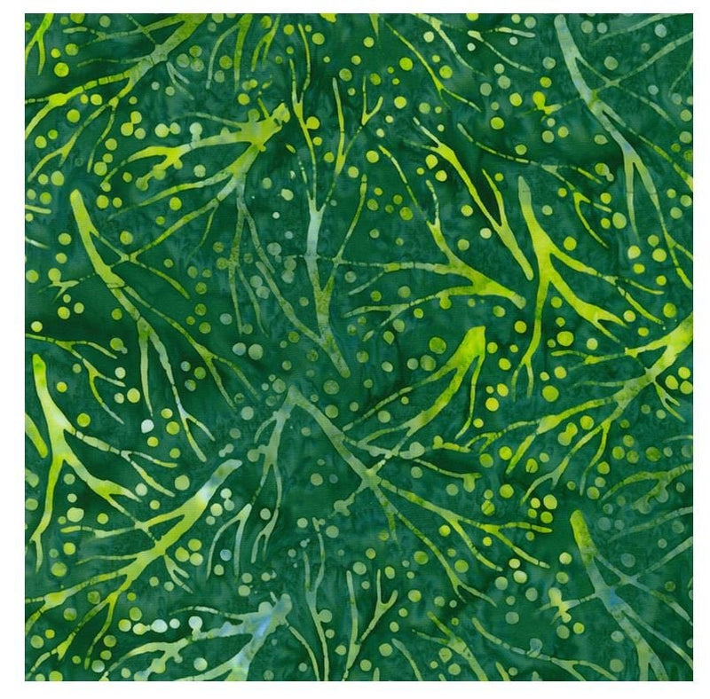Batik Cotton Artisan Batiks Wintergreen Lunn Studios Rippling Pond Jungle Robert Kaufman