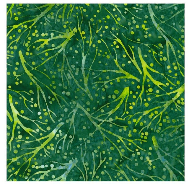 Batik Cotton Artisan Batiks Wintergreen Lunn Studios Rippling Pond Jungle Robert Kaufman