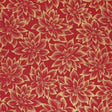 Quilting Cotton Holiday Flourish Packed Poinsettia Blooms Metallic Gold Robert Kaufman