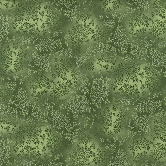 Quilting Cotton Grass Fusions Leaf Branches Robert Kaufman