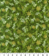 Quilting Cotton Green Shimmer Sprigs Christmas Robert Kaufman