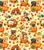 Quilting Cotton Harvest Pups on Yellow Robert Kaufman
