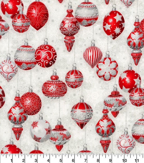 Quilting Cotton Decorative Ornaments Christmas Robert Kaufman