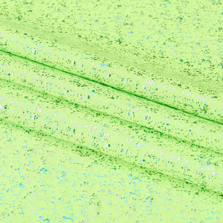 Robins Egg Speckle Nylon Spandex Fabric - Speckled Foil, 56/58" Width (1 Yard)