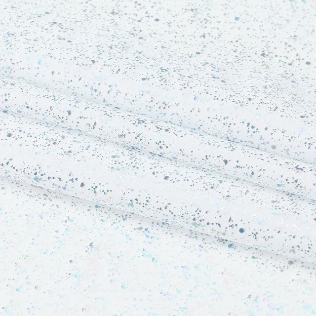 Robins Egg Speckle Nylon Spandex Fabric - Speckled Foil, 56/58" Width (1 Yard)