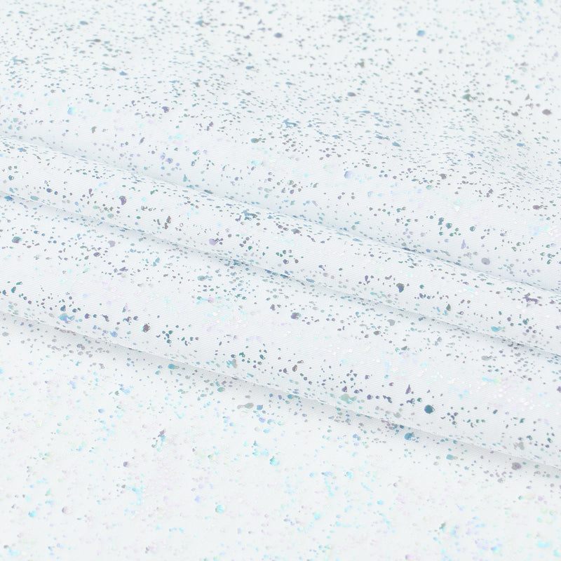 Robins Egg Speckle Spandex Fabric - Robin's Egg Speckle, 56/58" Width, 4-Way Stretch (1 Yard)