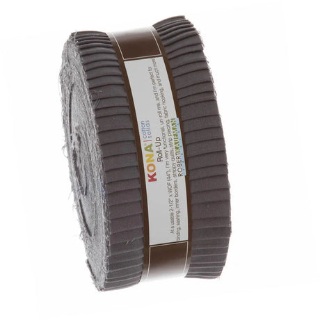 Kona Solids Coal Color 40-Piece 2-1/2in Strip Roll