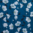 Swim Knit Nylon Spandex Romanticism Floral Peacock Blue 4-Way Stretch UPF 50+