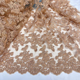 Corded Bridal Lace Embroidered Net Mesh