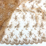 Corded Bridal Lace Fabric on Polyester Net Mesh