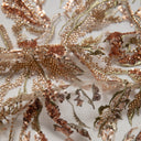 1 Yard Tulle Lace Fabric Embroidered with Sequins and Beautiful Pattern, 52" Wide