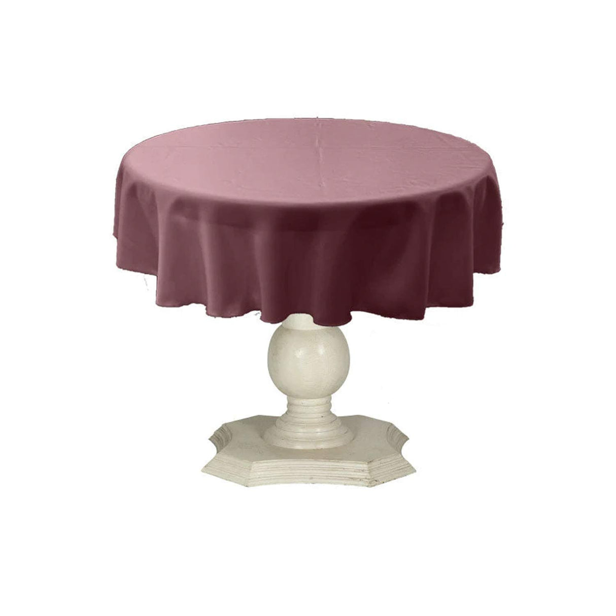 Tablecloth Dull Bridal Satin Fabric - Solid Color, 45" Round (1 Piece)