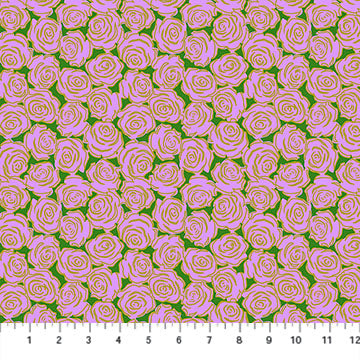 Cotton Fabric Rosette Lilac Yesterday 44/45"