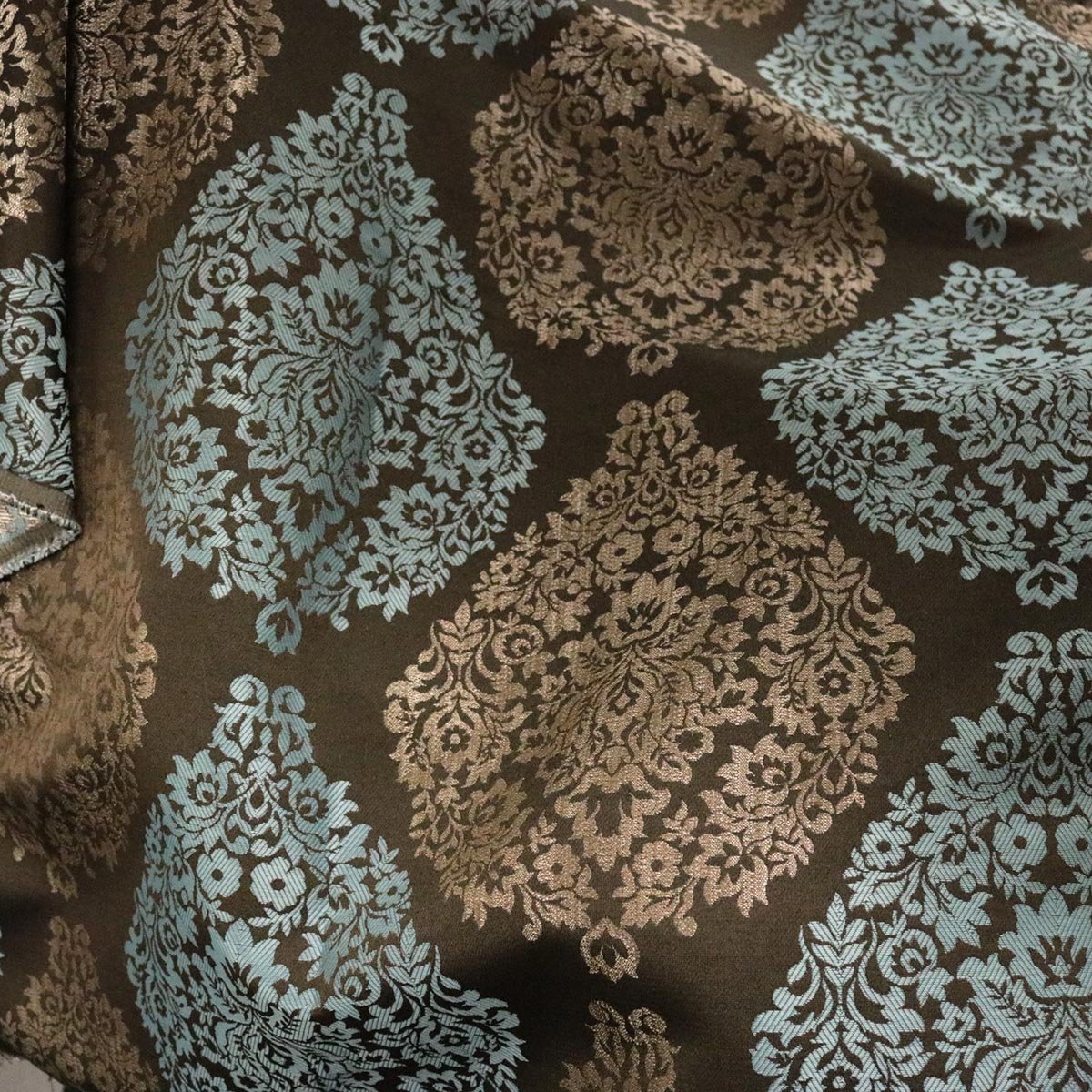 Jacquard Damask Fabric Rouge by the Yard