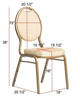 Polyester Banquet Chair Cover - 100 Percent Polyester Fabric, Solid, 38" Height, 17" Chair Back, 18" Seat, 18" Leg (By Piece)