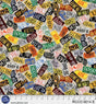 Cotton Print Route 66 License Plates Cream Fabric