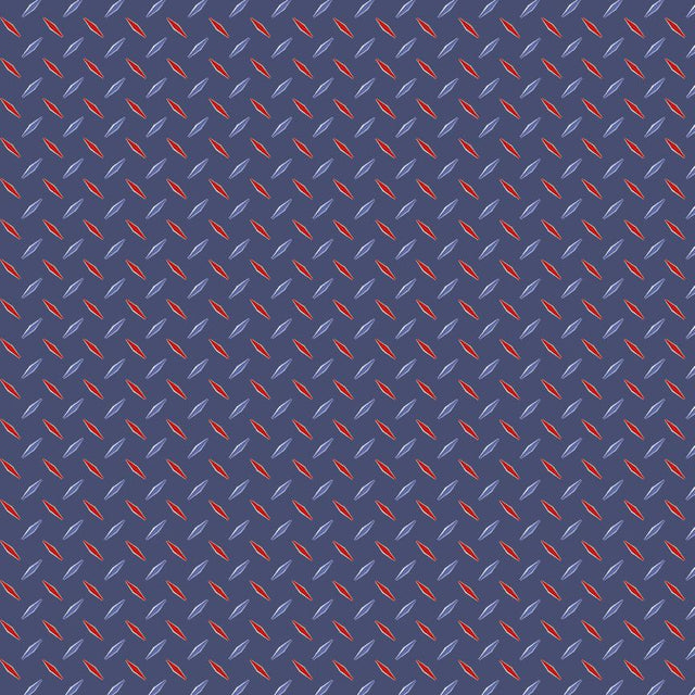 Cotton Print Royal Diamond Geo Fabric 44/45"