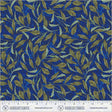 Cotton Print Royal Greenery Midnight Blooms Fabric 44/45"