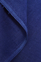 1 Yard Pure Linen Fabric Royal Blue Midweight Solid 7.5 oz 58 Inches Wide
