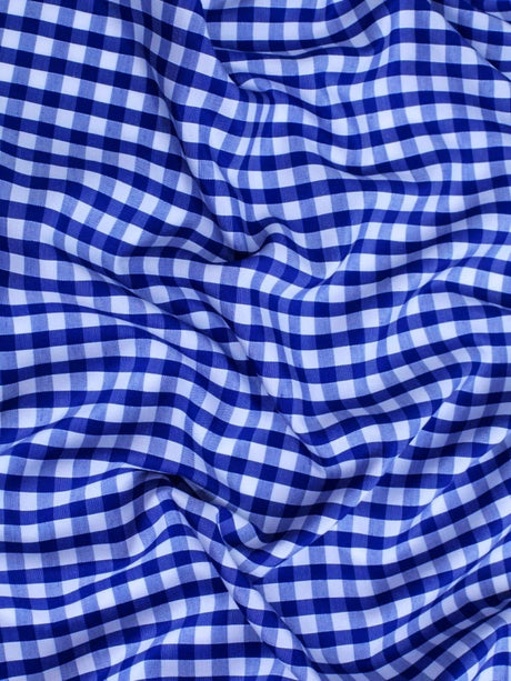 Gingham 1/4" Checkered Poly Cotton Fabric - Checkered Pattern, 57/58" Width (1 Yard)