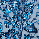 1 Yard Glitter Tulle Lace Fabric with Floral Pattern 58" Wide Mesh for Bridal, Gowns & Crafts