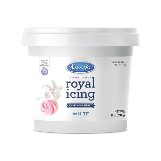 Satin Ice Ready to Use Royal Icing - 14oz Pail Bucket