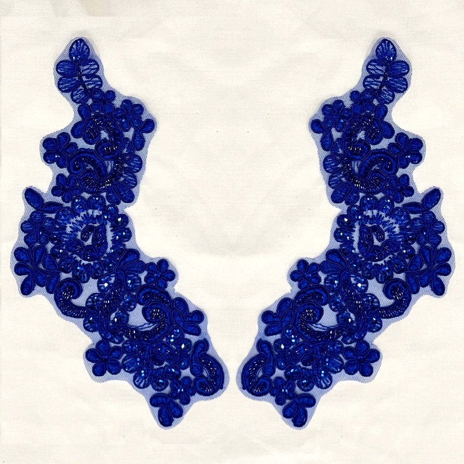 Beaded Floral Lace Applique