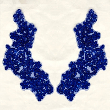 Beaded Floral Lace Applique