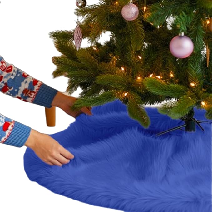 Faux Fur Christmas Tree Skirt 30 Inch