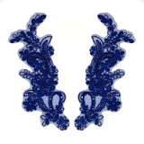 Beaded Corded Floral Lace Applique