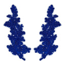 Beaded Corded Floral Lace Applique 100% Polyester Net Mesh