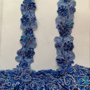 Beaded Corded Lace Trim on Polyester Organza