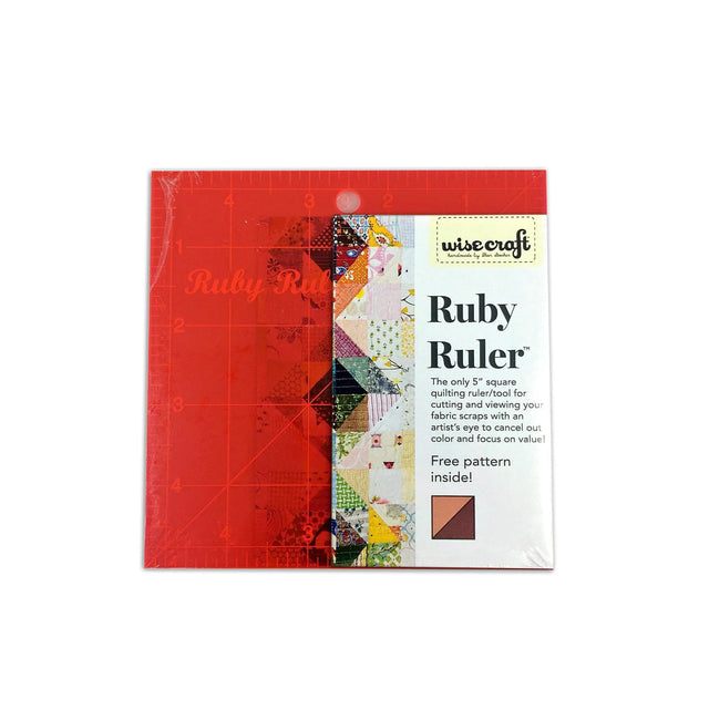 Acrylic Quilting Ruler Ruby Ruler 4in x 4in Red