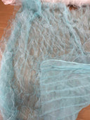 1 yarda de tela de organza con volantes, transparente y voluminosa para vestidos, fondos, decoración y proyectos DIY, ancho 52/54 pulgadas