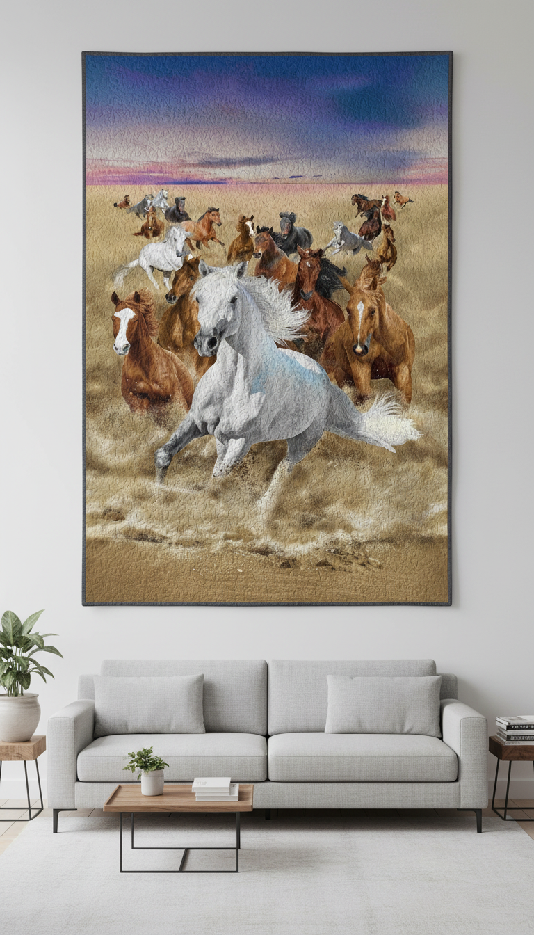 Quilting Cotton Running Horses Timeless Treasures