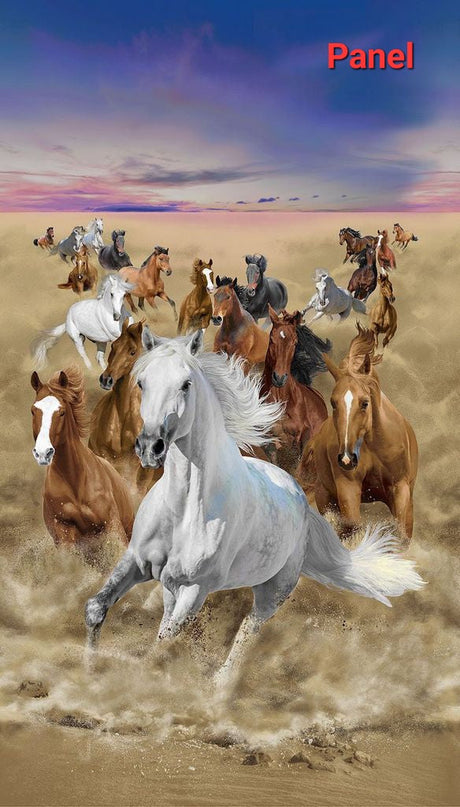 Quilting Cotton Running Horses Timeless Treasures
