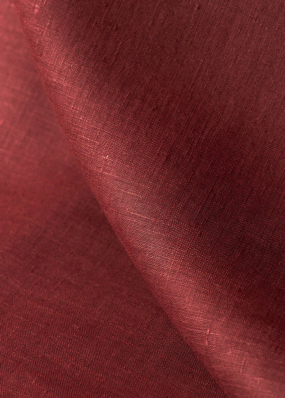 1 Yard Solid Rust Midweight Pure Linen Fabric 7.5 oz Durable 58 Inches Wide