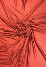 Stretch Lining Polyester Fabric - Rust, Matte Soft, 60" Width (1 Yard)