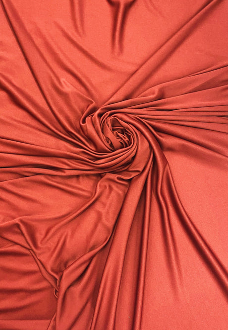 Stretch Lining Polyester Fabric - Rust, Matte Soft, 60" Width (1 Yard)