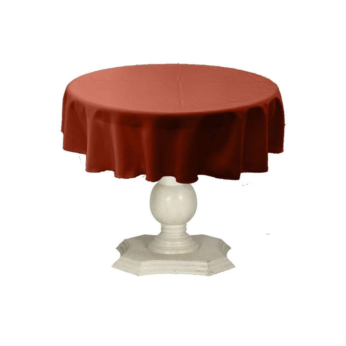 Tablecloth Dull Bridal Satin Fabric - 36" Round, Solid Color (1 Piece)