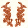 Beaded Corded Floral Lace Applique