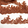 Beaded Corded Lace Trim on Polyester Net Mesh