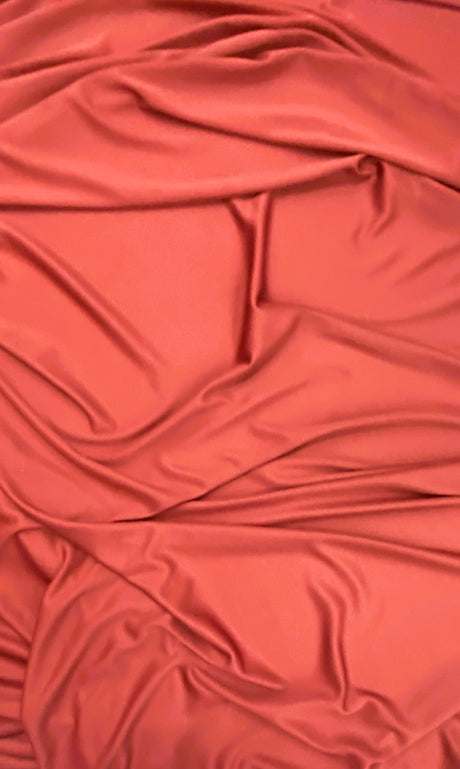 Stretch Lining Polyester Fabric - Rust, Matte Soft, 60" Width (1 Yard)