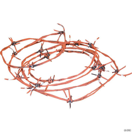 RADYAN Flexible Barbed Wire Halloween Prop for Horror and Haunted Houses shown in a clear product image