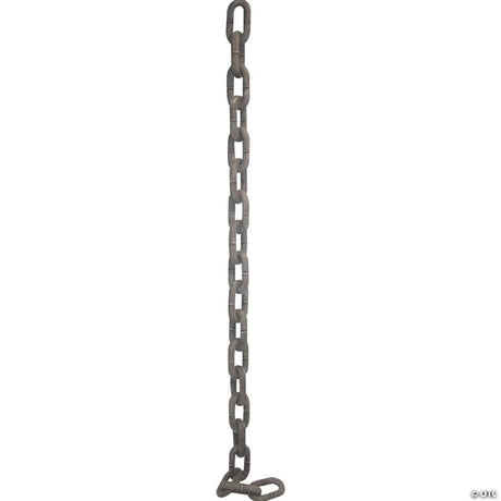 RADYAN Realistic Rusty Iron Chain Plastic Prop for Halloween Decor and Costumes shown in a clear product image