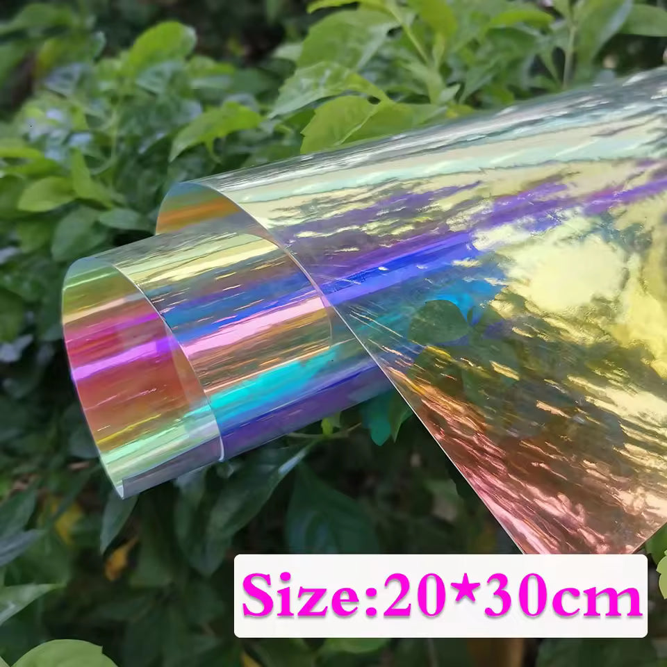 4 Iridescent Holographic PVC Fabric – DIY Material