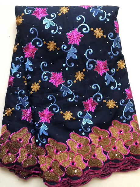 Wholesale Cotton African Lace Fabric 2023 High Quality Swiss Voile Lace Fabric Nigerian Dry Lace Fabrics With Stones Wedding Sew